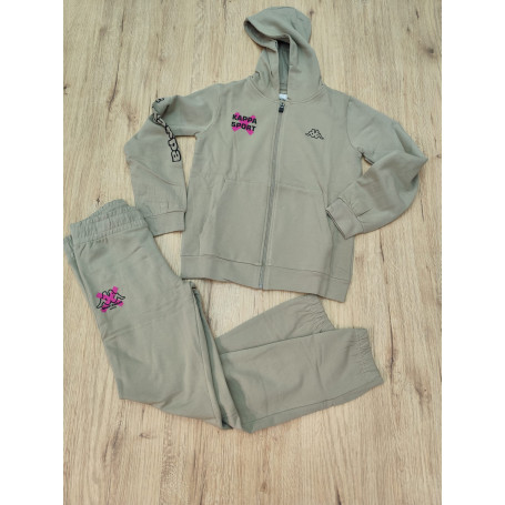 TUTA CON ZIP E CAPPUCCIO FELPATA