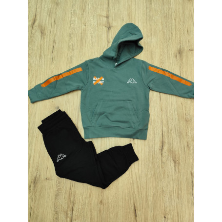 TUTA FELPATA CON CAPPUCCIO KAPPA 3/7A