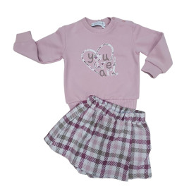 COMPLETO CON GONNELLINA FELPATO