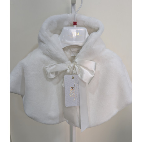 MANTELLA DI PELLICCIA CON CAPPUCCIO