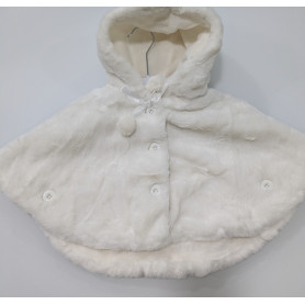 MANTELLA DI PELLICCIA CON CAPPUCCIO