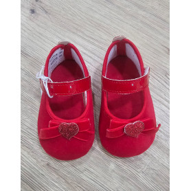 SCARPETTE ROSSE ELEGANTE NEONATA