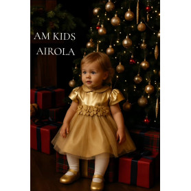 ABITO NEONATA IN TULLE CON FIORE