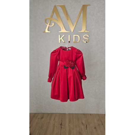 VESTITINO IN VELLUTO CON FIORE