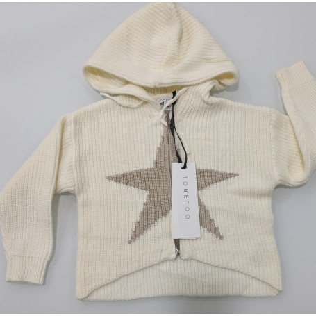 MAGLIONCINO CON CAPPUCCIO E ZIP 3/8A