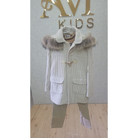 CAPPOTTINO A COSTINE CON PELLICCIA