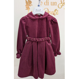 VESTITO IN VELLUTO CON CINTURA