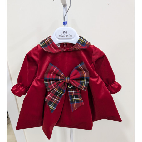 VESTITO IN VELLUTO CON FIOCCO