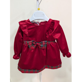 VESTITINO IN VELLUTO CON FIOCCO