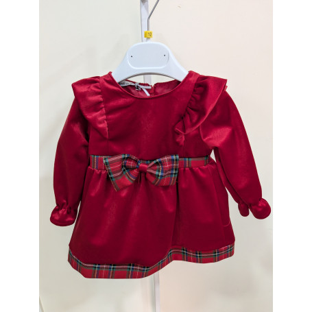 VESTITINO IN VELLUTO CON FIOCCO