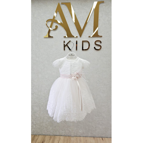 ABITO BATTESIMALE CON PIZZO