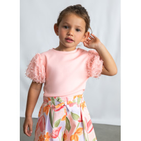 T-SHIRT IN COTONE CON TULLE MAYORAL