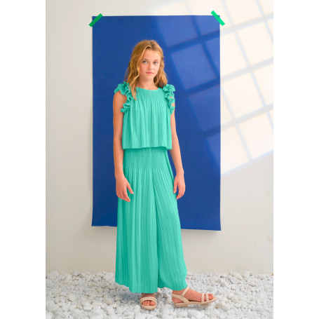 COMPLETO CON PANTALONE CHIFFON PLISS