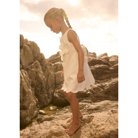 VESTITO CREPE FIORI 3D