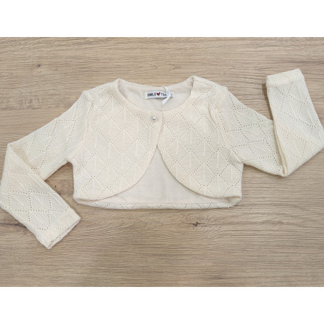 MAGLIA CON BOTTONE LAVORATA 4/12 ANNI