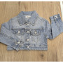 GIUBBINO IN JEANS CON BRILLANTINI 4/14A