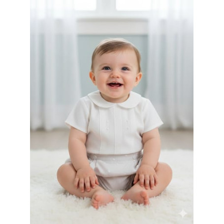 COMPLETO DUE PEZZI BATTESIMALE