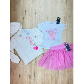 FELPA CON ZIP E CAPPUCCIO GARZATA GUESS