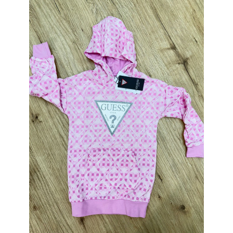 MAXI FELPA CON CAPPUCCIO GARZATA GUESS