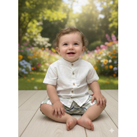 COMPLETO DUE PEZZI CON SHORTS 12/36M