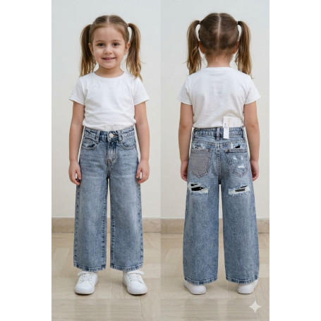 JEANS CON TASCHE BRILLANTINATE 4/14