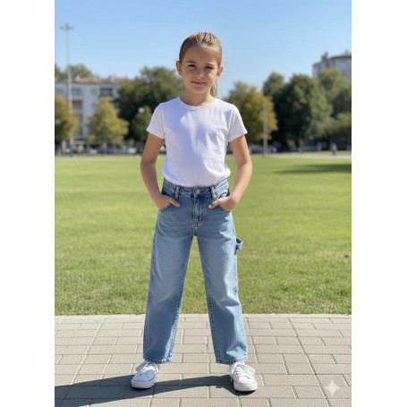 JEANS CON TASCA BRILLANTINATA 4/12A