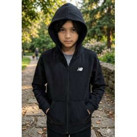 FELPA CON ZIP E CAPPUCCIO GARZATA