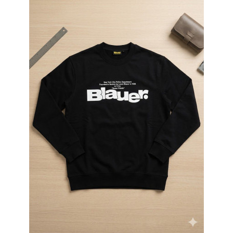 FELPA GIROCOLLO GARZATA BLAUER