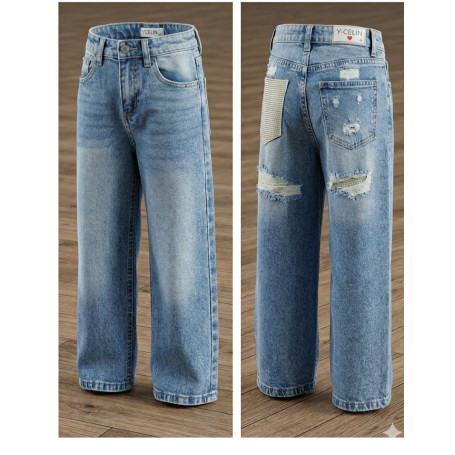JEANS CON TASCA BRILLANTINI