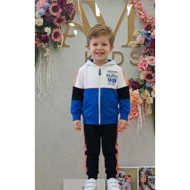 TUTA DUE PEZZI CON ZIP E CAPPUCCIO 3/7A