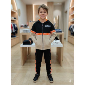 TUTA CON ZIP E CAPPUCCIO GARZATA 8/14A