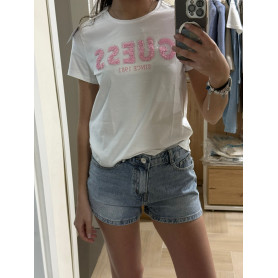 SHORTS IN JEANS CON BRILLANTINI