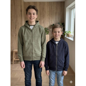 FELPA CON ZIP E CAPPUCCIO 2/16A