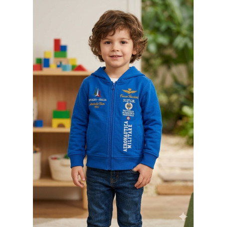 FELPA CON CAPPUCCIO E ZIP 8/16A