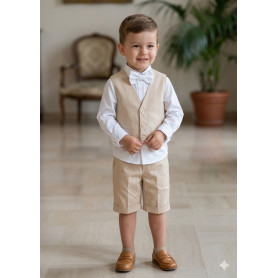 COMPLETO CON GILET,BERMUDA E PAPILLON