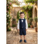 COMPLETO CON GILET,BERMUDA E PAPILLON