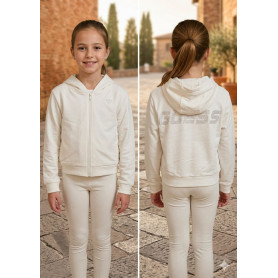 FELPA CON ZIP E CAPPUCCIO GUESS