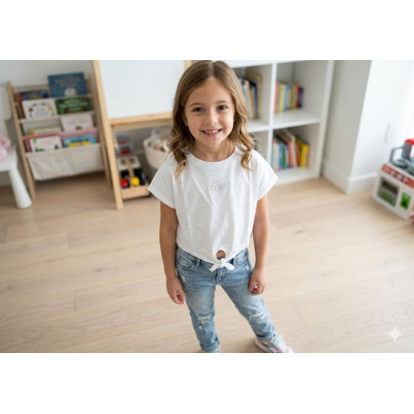 T-SHIRT IN COTONE CROPPED GUESS
